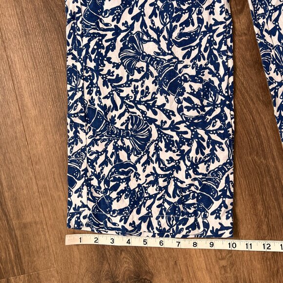 NEW Lilly Pulitzer Beach Palazzo Linen Pant Oyster Bay Blue White Sz XS - Picture 5 of 12